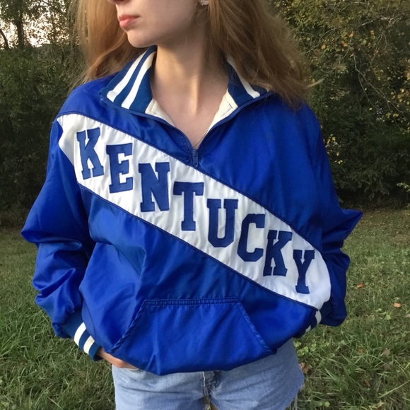 Vintage Tops - Rare vintage 80s Kentucky Wildcats nylon popover